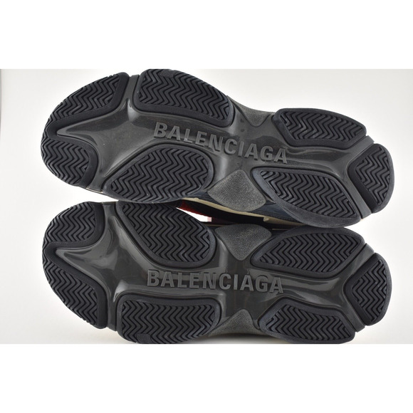 Balenciaga Triple S Black Red Bred Speed Flat Sneaker Trainer 39 Mens US 6 - Picture 12 of 12